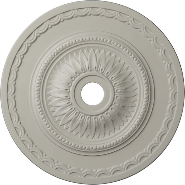 Ekena Millwork Sunflower Ceiling Medallion (Canopies up to 5 5/8"), 29 1/2"OD x 3 5/8"ID x 1 5/8"P, Pot of Cream CM29SFPCF - main